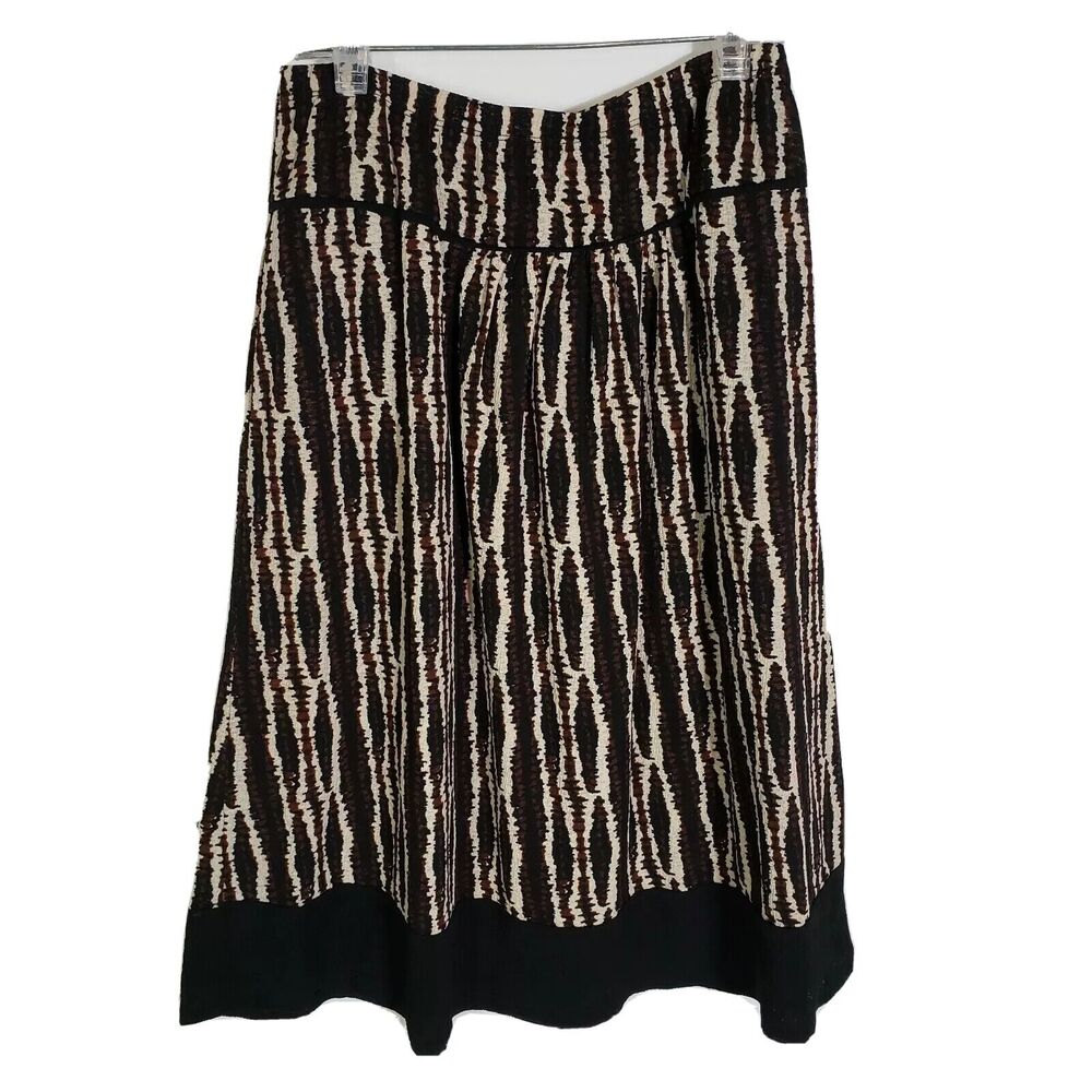 Alfani Womens Skirt Petite P/P Black Cream Knit Elastic Waist Pull-On Stretch